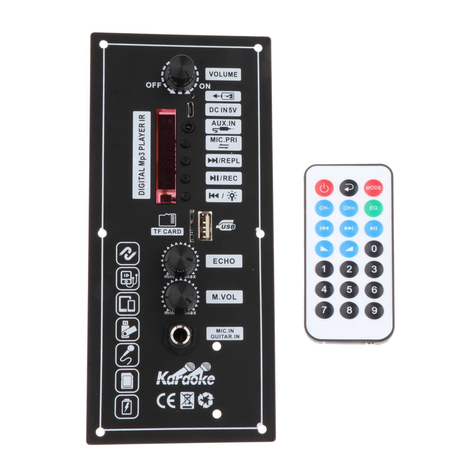 2X Bluetooth 5.0 MP3 Player Amplifier Board Remote Control Wireless USB