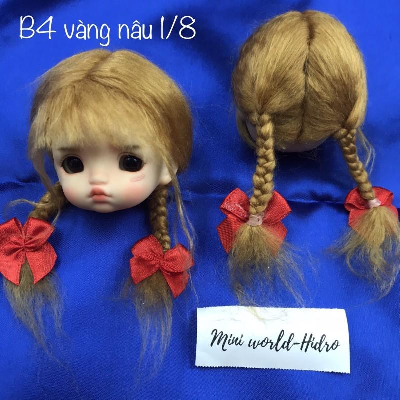 Wig len Tóc giả dành cho búp bê BJD Size 1/8, Baboliy, Amy handmade