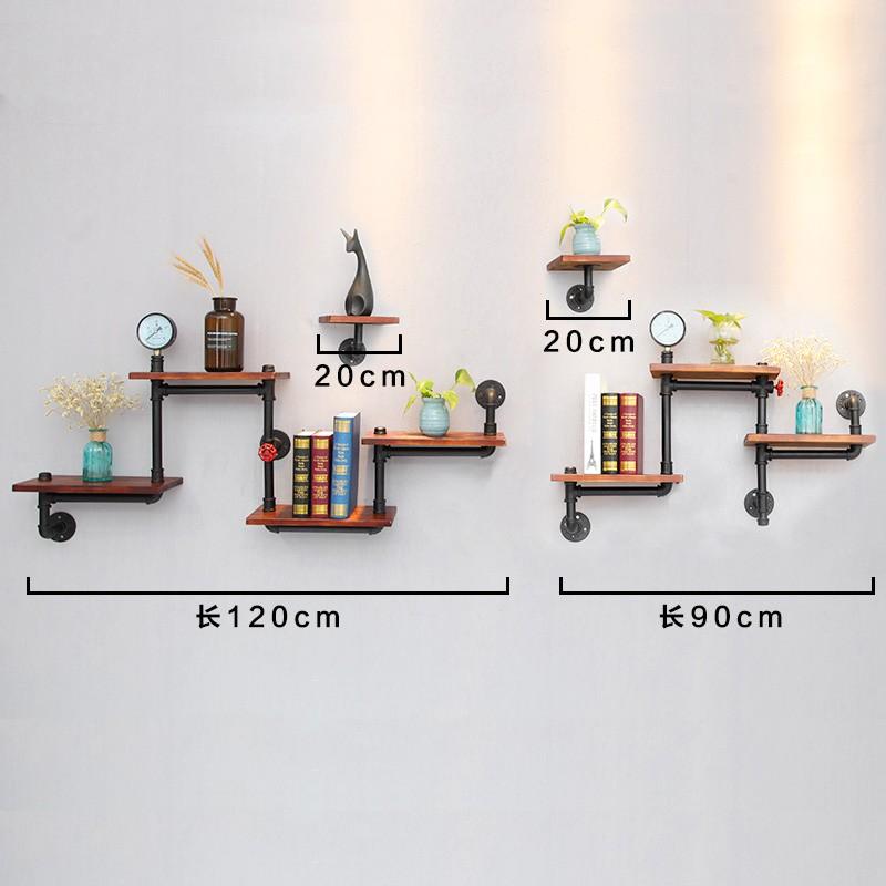 Bộ kệ ống nước mini kèm giá gỗ cao cấp, kệ ống nước treo tường trang trí để đồ trang trí tường cho phòng khá