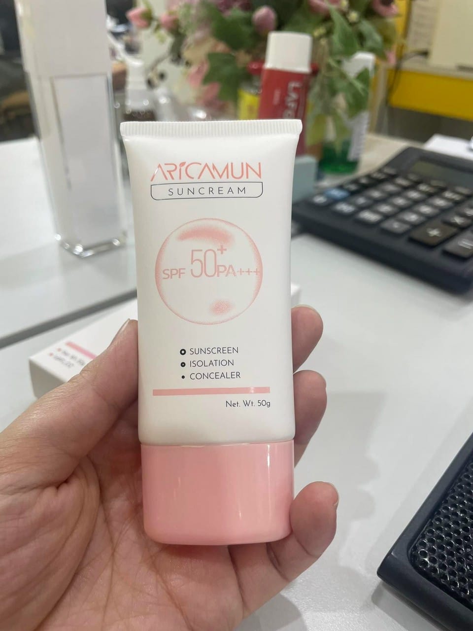 Kem Chống Nắng Kiềm Dầu Aricamun SPF 50+ (50gram)