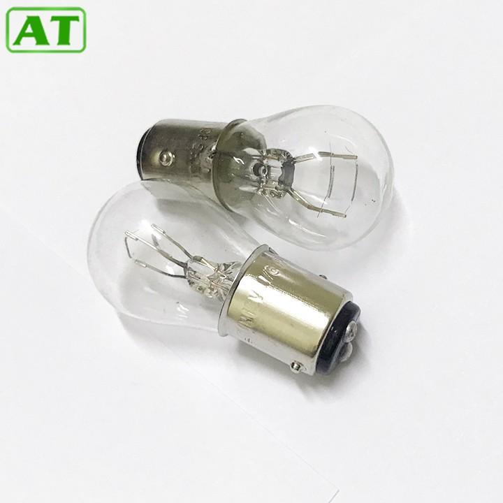 Combo 2 Bóng Đèn Phanh Đèn Thắng Ô Tô Đui Cài 2 Tóc 12V 21/6W hoặc 24V 21/6W
