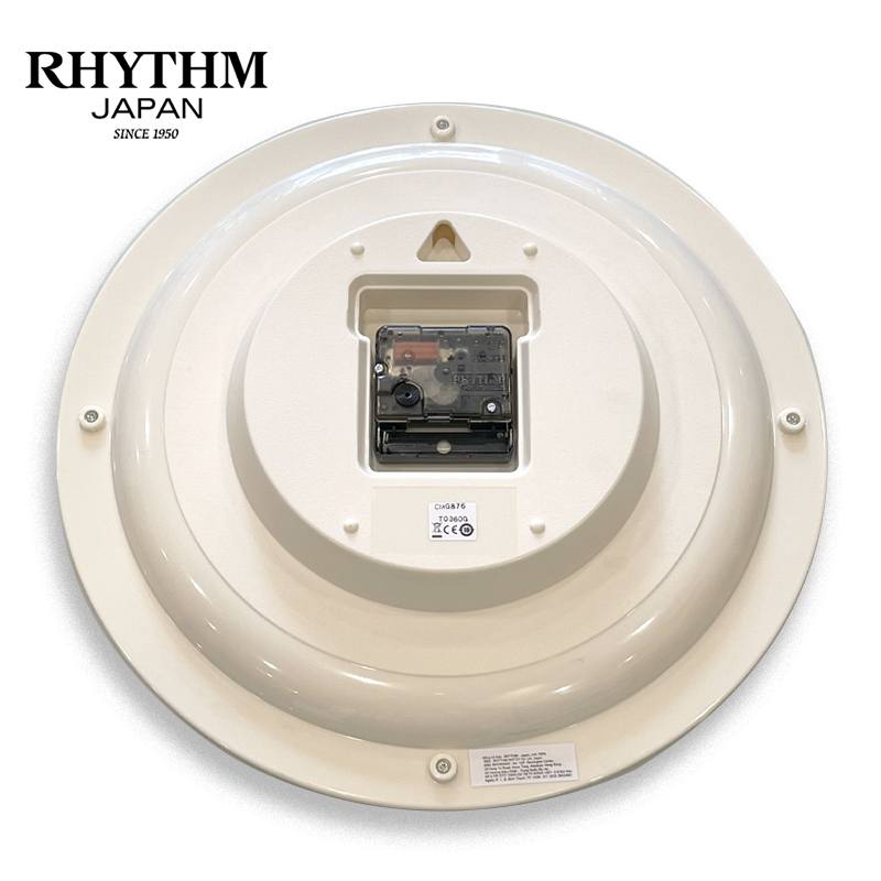 Đồng hồ treo tường Nhật Bản Rhythm CMG876NR18 Kt 31.5 x 4.5cm, 625g Vỏ nhựa. Dùng Pin.