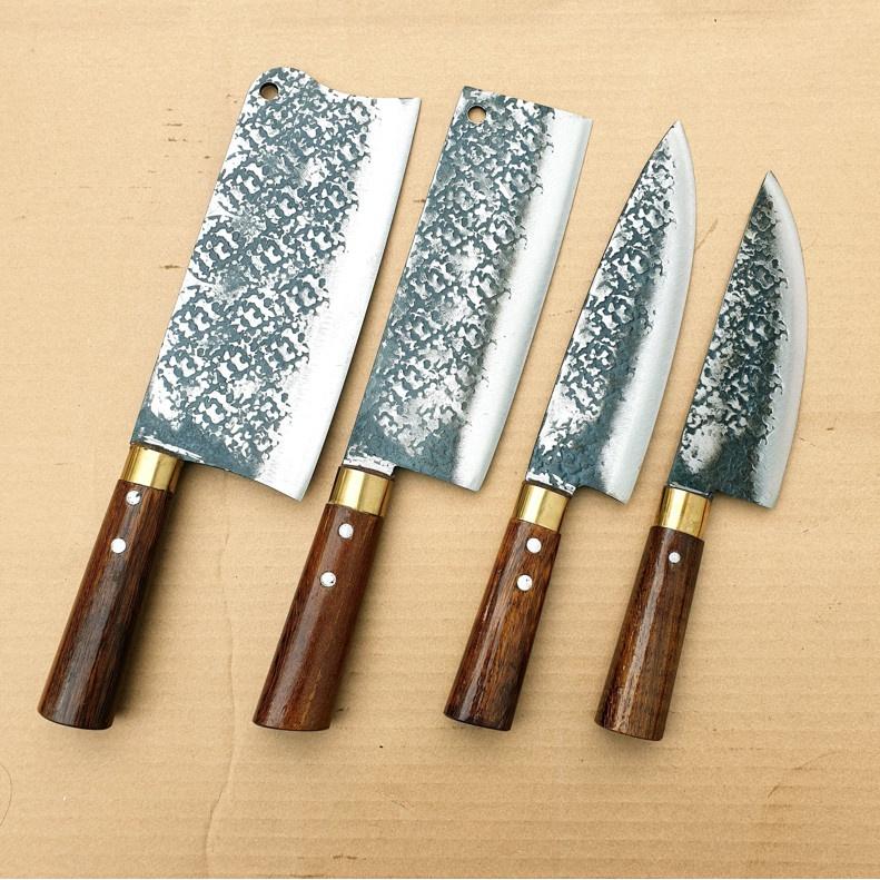 Bộ dao nhà bếp 8 món nhíp xe chặt cây - chặt xương - chặt gà - dao thái thịt