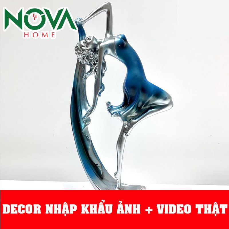 Tượng Decor cao cấp BỘ CÔ GÁI KHIÊU VŨ trang trí phòng khách sang trọng, đẳng cấp, Hàng nhập khẩu tinh xảo Size Lớn