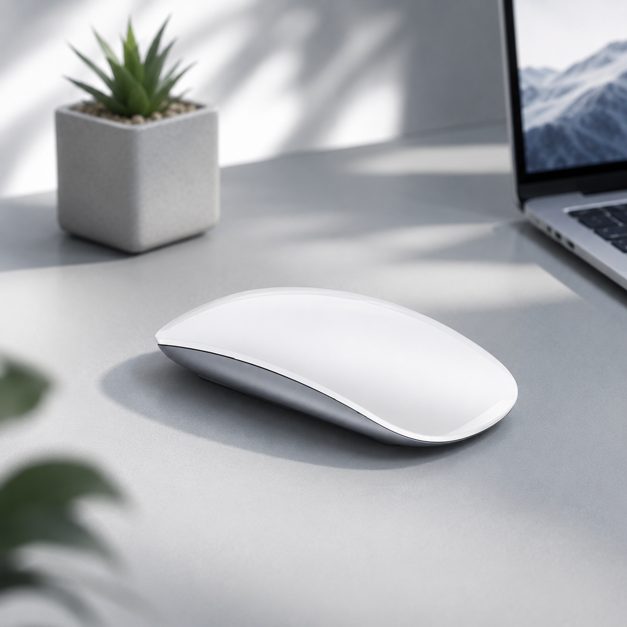Chuột không dây Công nghệ AirTouch Magic Mouse Silent Click Êm Ái WiWU WM103 - Bluetooth 5.1 | Sạc Type-C | Silent Click | 3 Mức DPI – Tương Thích MacBook iPad Windows Android - hàng nhập khẩu