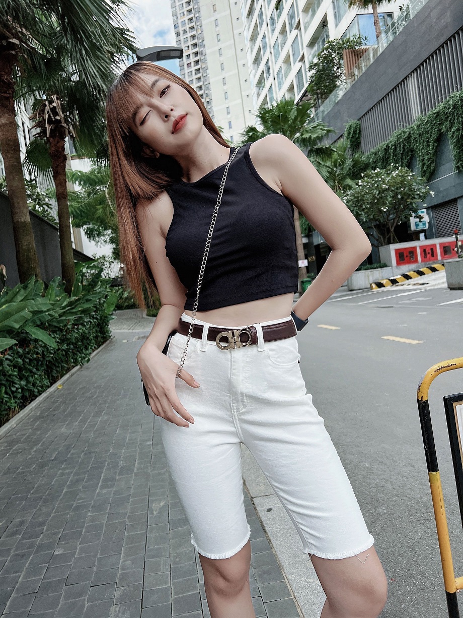 Áo thun ba lỗ croptop borip freesize ôm body HQJeans HQ76