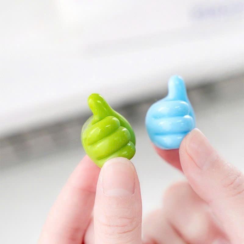 Sét 5 Móc treo dây cáp sạc hình bàn tay silicon dán mọi nơi Treo Tường