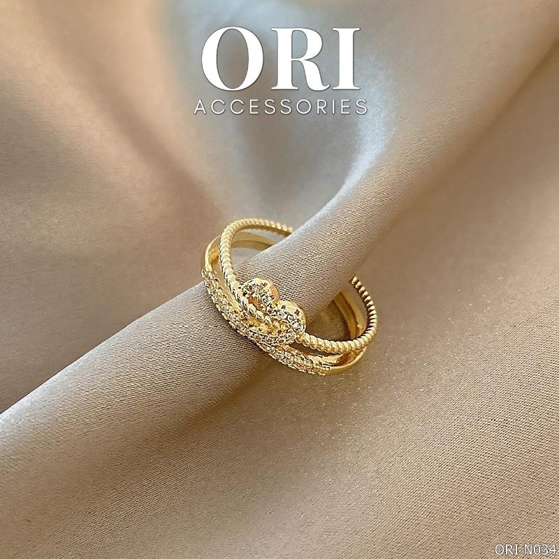 Nhẫn Nữ Freesize trái tim Lovely Heart tinh tế thời trang ORI ACCESSORIES N034