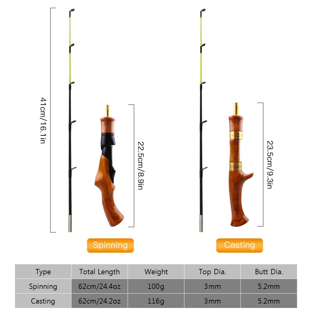 Cần câu băng 62cm làm bằng vật liệu sợi carbon, nhẹ và bền