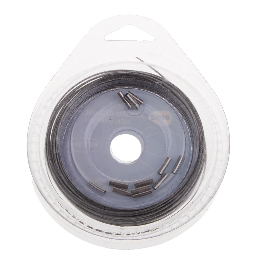 4-in-1 Fishing Wire Ultra Nylon Coated Stainless Steel Leader Wire Long 10m