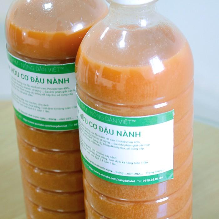 Dịch đậu nành, dịch đỗ tương BigFarm lên men đậm đặc kích chồi, cho hoa lan, hoa hồng, rau rạch hữu cơ 1 lít