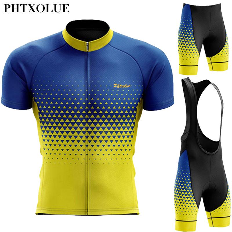 Phtxolue Pro Bộ Quần Áo Đạp Xe Nam Nữ Áo Đạp Xe Jersey Bộ Chống Tia UV Thoáng Khí Xe Đạp Mtb Núi Xe Đạp Mặc Bộ Quần Áo Đạp Xe Color: QY630-8 Size: XS