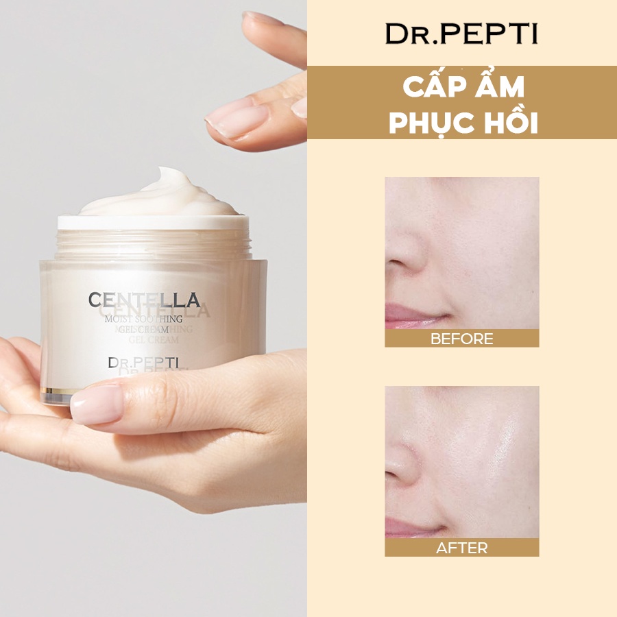 Kem Dưỡng Dr.Pepti Centella Moist Soothing Gel Cream Giúp Dưỡng Ẩm Dịu Da 70ml