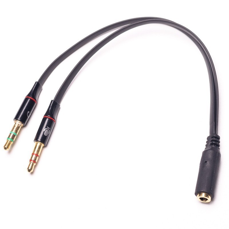 Cáp gộp tai nghe và mic ra jack 3,5mm âm