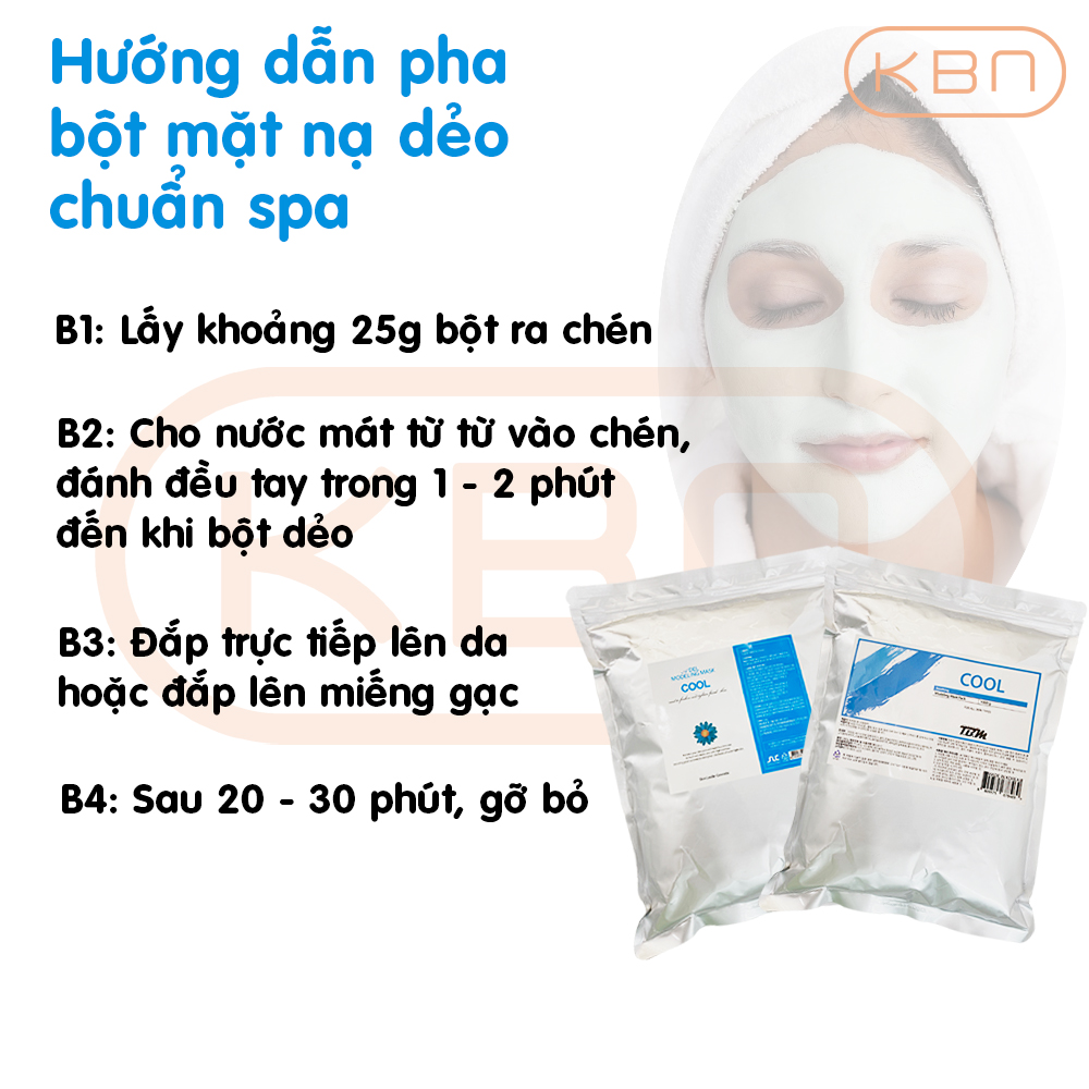 Mặt Nạ Bột Dẻo TBM Hàn Quốc Chính Hãng - Chiết 50g, 100g (Bạc Hà, Than, Collagen, Vitamin C)