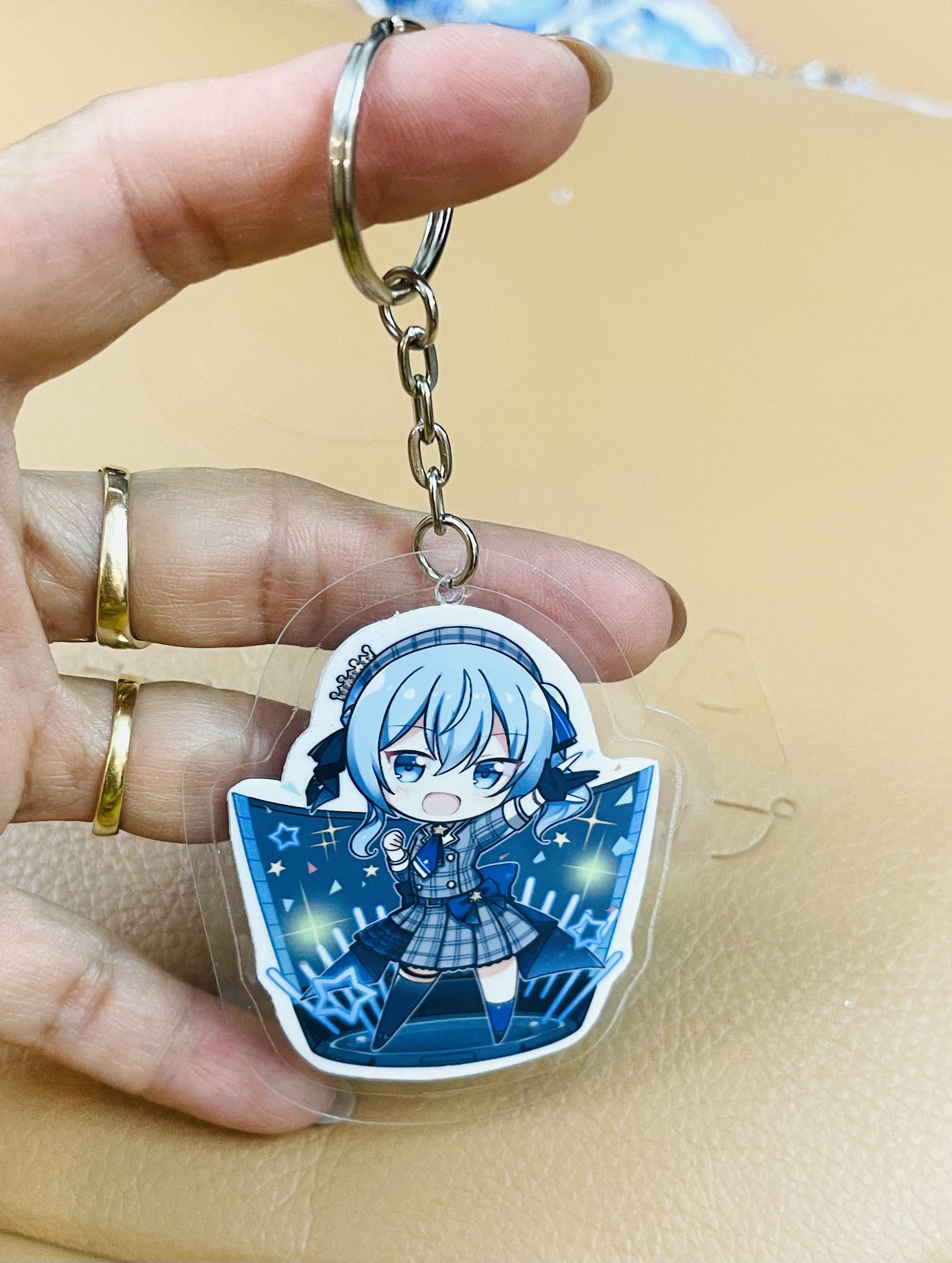 Set 3 Móc khoá cắt tỉa Hololive-Gawr Gura-Hoshimachi Suisei-usada pekora