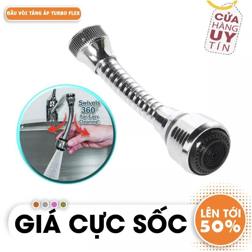 Đầu vòi xịt nước tăng áp cho vòi bồn rửa Turbo Flex xoay 360 độ