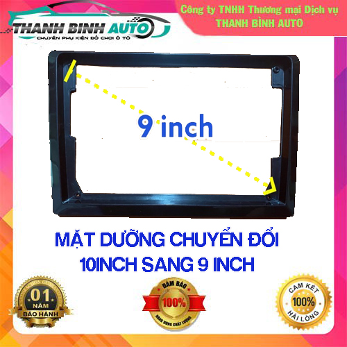 Mặt dưỡng chuyển đổi 10 inch sang 9 inch để lắp màn android 9 inch cho ô tô