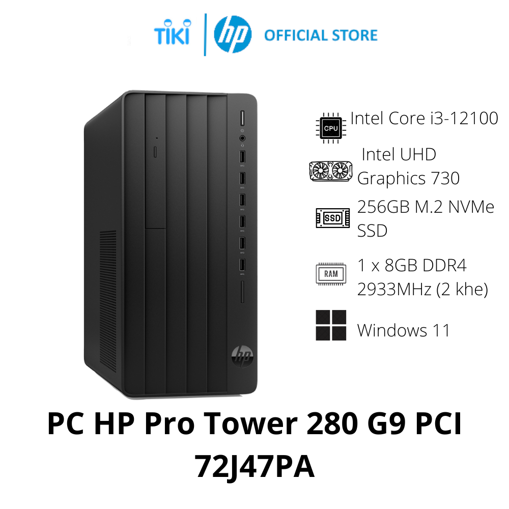 Máy tính để bàn HP Pro Tower 280 G9 72J47PA - Hàng Chính Hãng