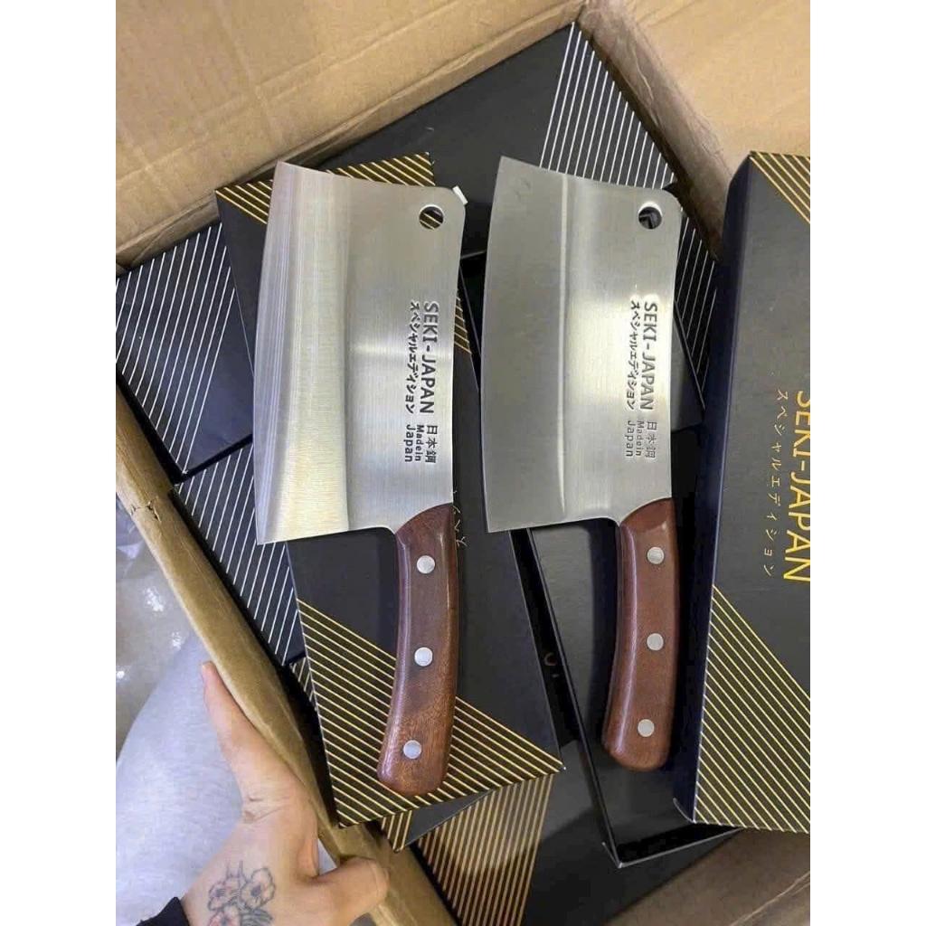 Dao Chặt Xương Cao Cấp Seki Nhật Bản, Dao Làm Bếp Thép Không Gỉ Chắc Chắn Chặt Xương Chặt Gà