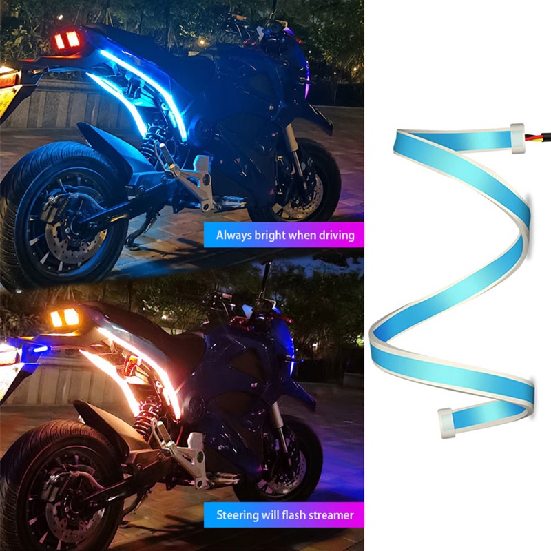 Bộ 2 dây đèn led mí xi nhan audi trang trí xe máy ô tô hiệu ứng độc đáo loại tốt chống nước lắp các xe
