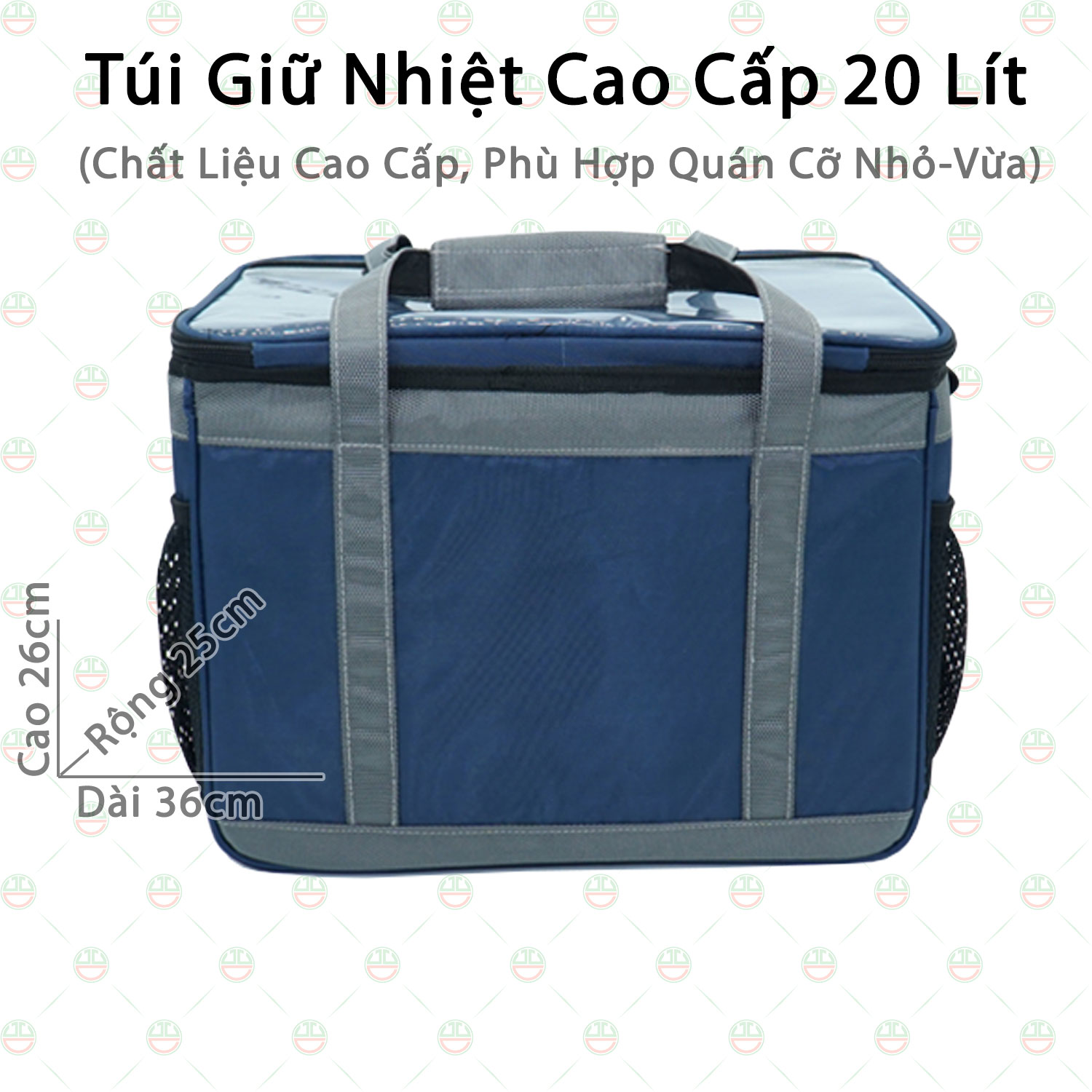 Túi Giữ Nhiệt Cao Cấp 20Lít KhoNCC Hàng Chính Hãng Dùng Giao Nhận Hàng Shipper Grab Beamin Cho Quán Ăn Uống Vừa và Nhỏ - KKT-7036-GN20L