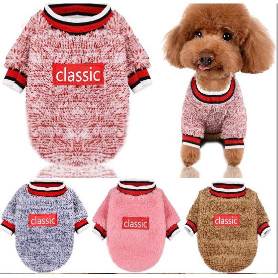 Áo classic nỉ lông cực ấm cho chó