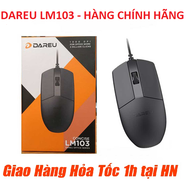 Combo Bộ Bàn Phím và Chuột Văn Phòng Có Dây Dareu LK185 và LM103 - Hàng Chính Hãng