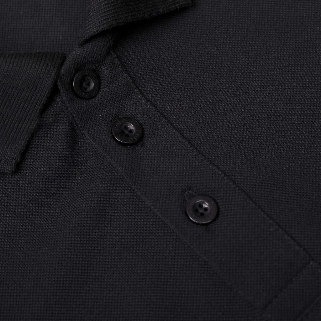 Áo POLO xuất dư đen basic