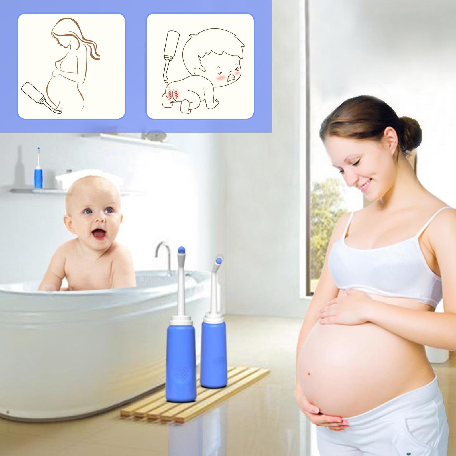Portable Travel Bidet with 2 Nozzle Spray Handheld Personal Bidet Empty Bottle for Childbirth Cleaner Postpartum Care