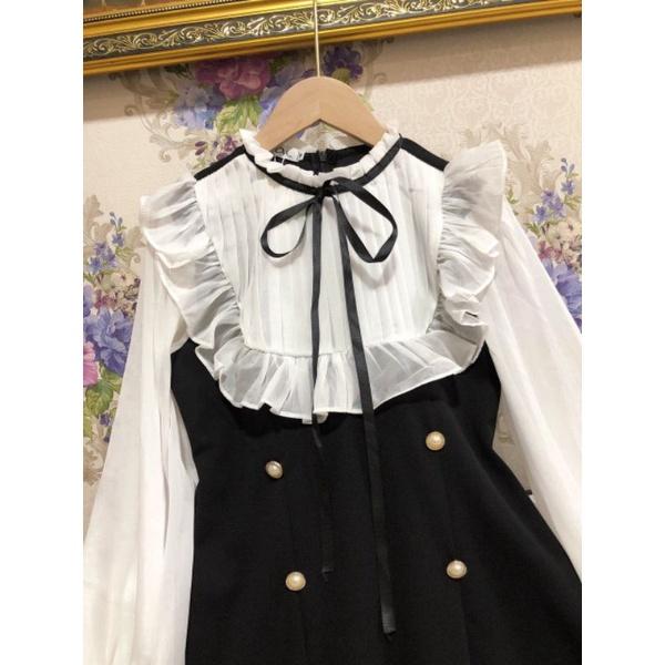 Đầm tiểu thư tay dài xinh yêu