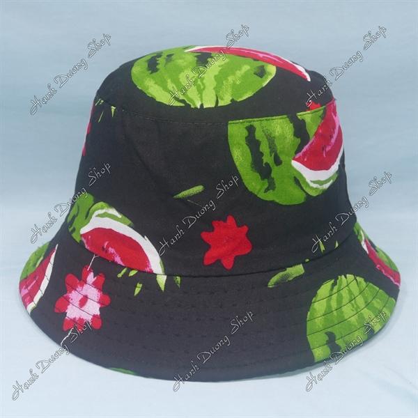 Nón bucket tai bèo mũ đi biển dưa hấu to màu đỏ - Dưa hấu & thơm