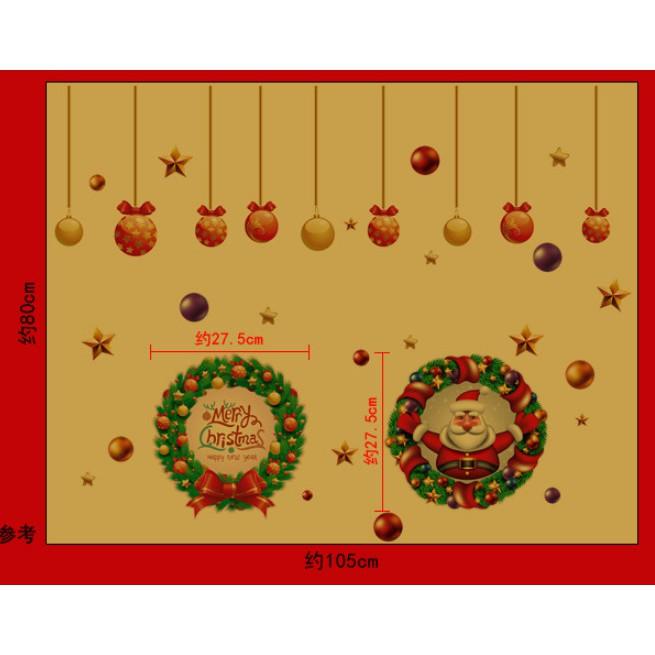 Decal trang trí noel vòng nguyệt quế ấn tượng