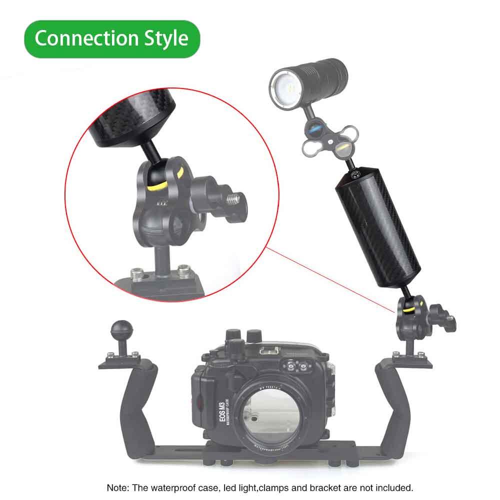 Phao sợi carbon Độ nổi dưới nước Cánh tay bóng kép Cánh tay nổi Camera lặn Khay lặn dưới nước