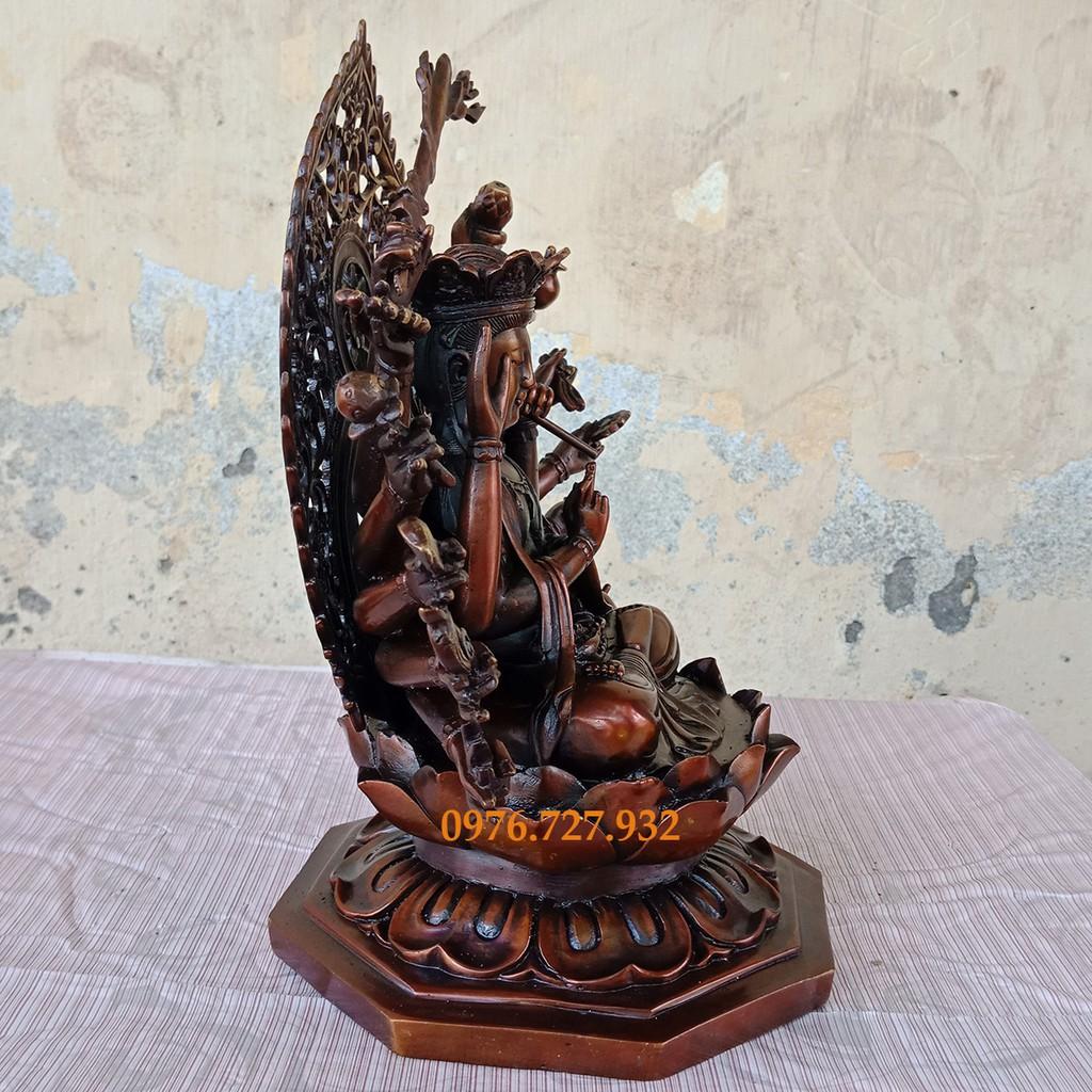 Tượng phật chuẩn đề cao 25cm, bán tượng phật bằng đồng, giá bán tượng chuẩn đề