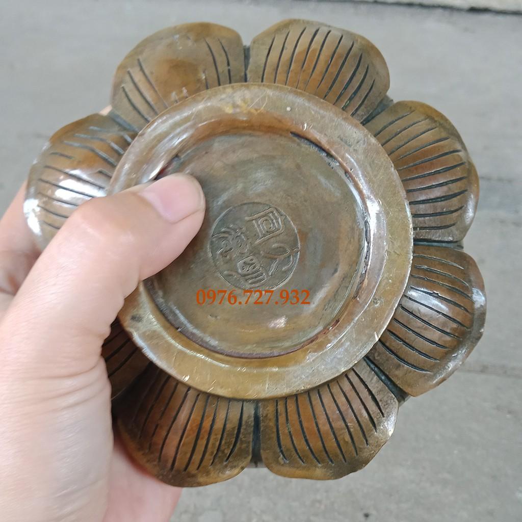 Xông trầm hoa sen giả cổ, đồ đốt trầm giả cổ, đồ đốt trầm bằng đồng
