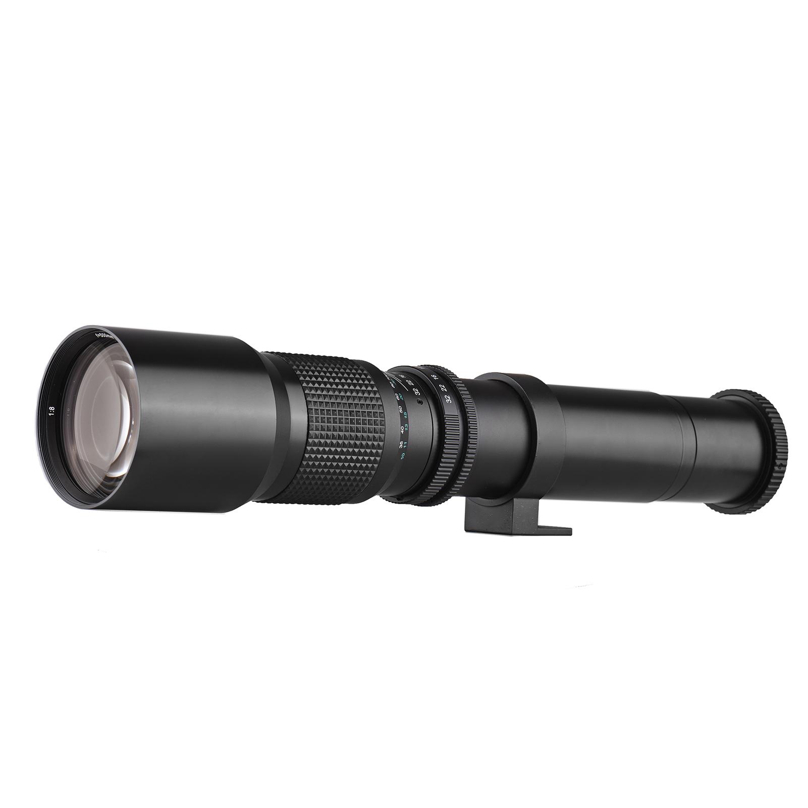 Andoer 500-1000mm f/8 Camera Telephoto Lens Manual Focus with 2X Converter Lens Cover Lens Protector Carry Bag for Nikon