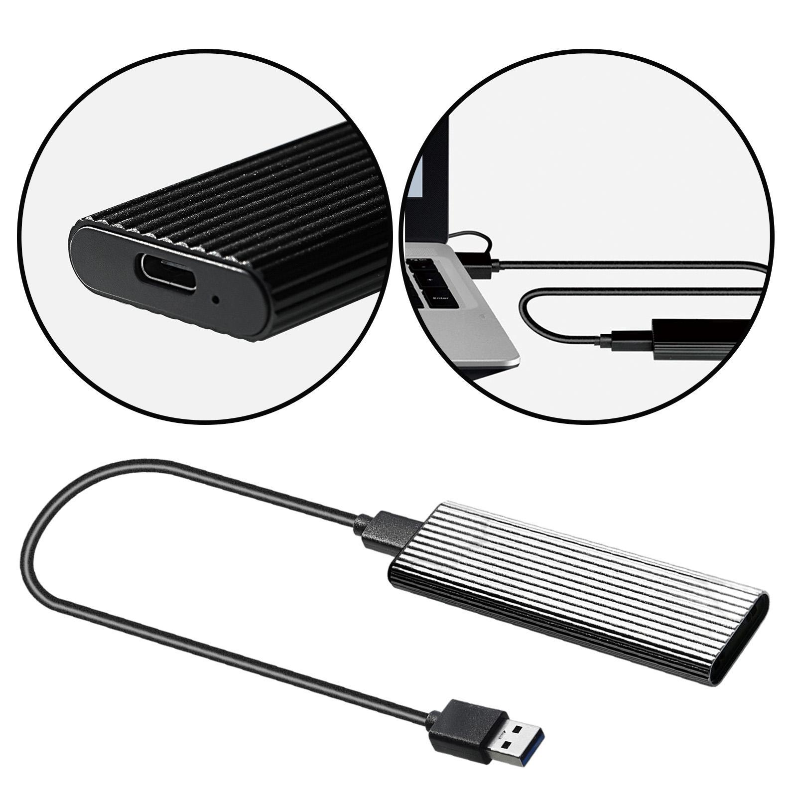 2x USB 3.0 to NGFF M.2 B Key SSD External Enclosure Case Cover Adapter