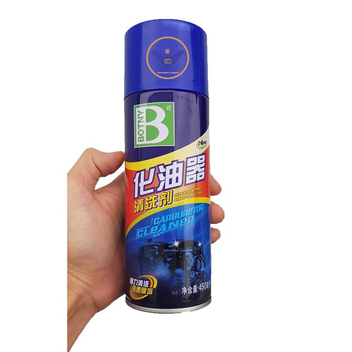 Bình xịt vệ sinh pét xăng, chế hòa khí Botny Carburetor Cleaner 450g