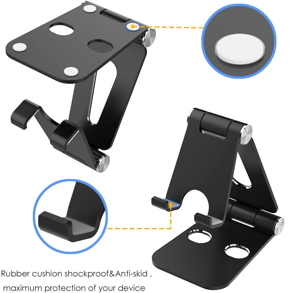 Giá đỡ Aluminum đa năng cho máy tính bảng điện thoại hiệu HOTCASE Dual Foldable Stand Holder hợp kim nhôm - Hàng nhập khẩu