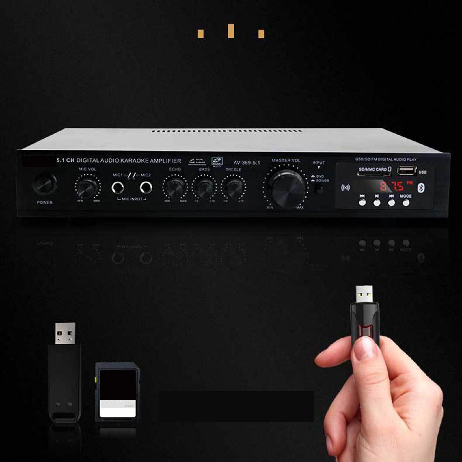 5.1 Channel Home Theater Receiver Surround Sound Lossless Decoding Audio Amp