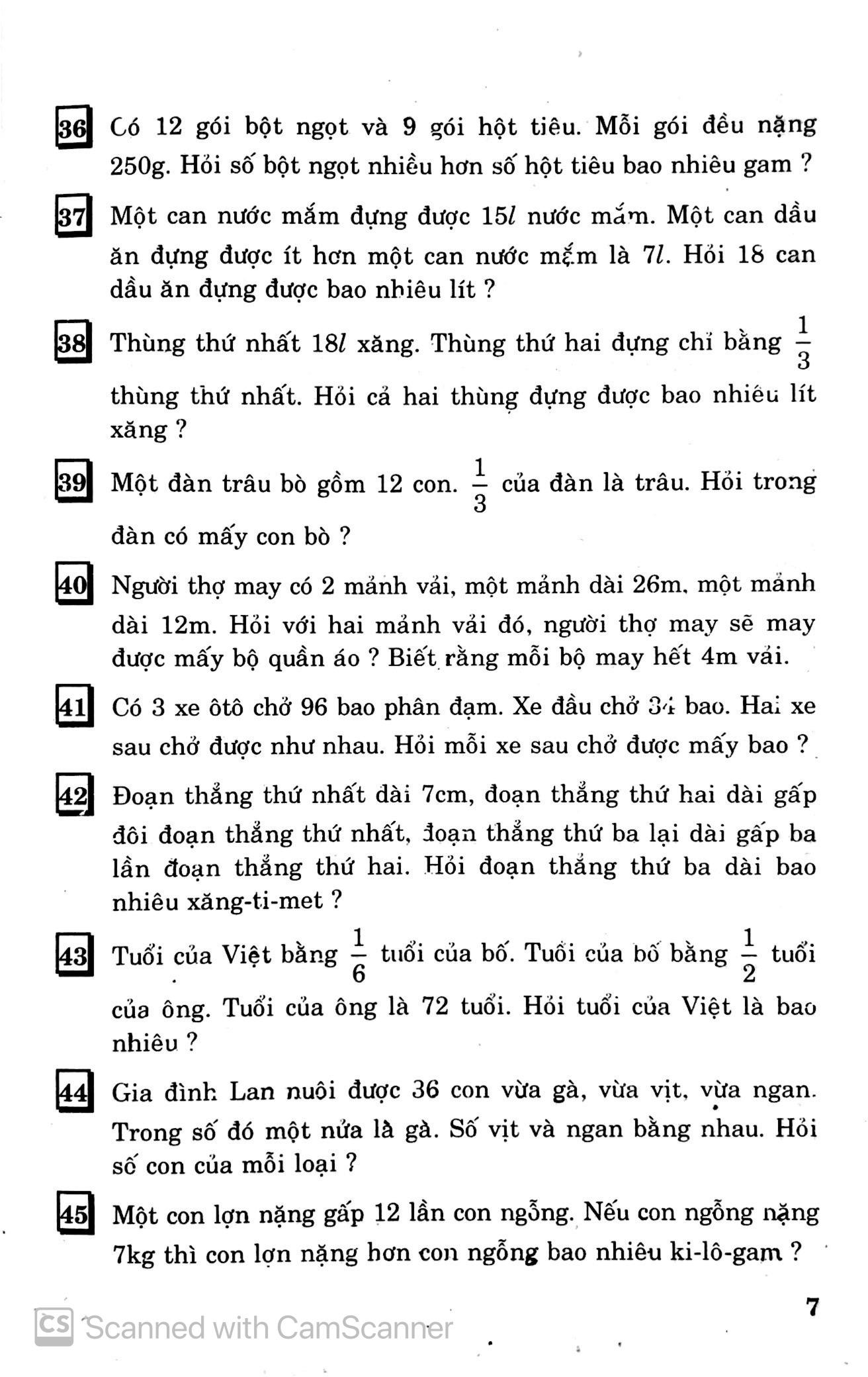Các Bài Toán Đố Lớp 4