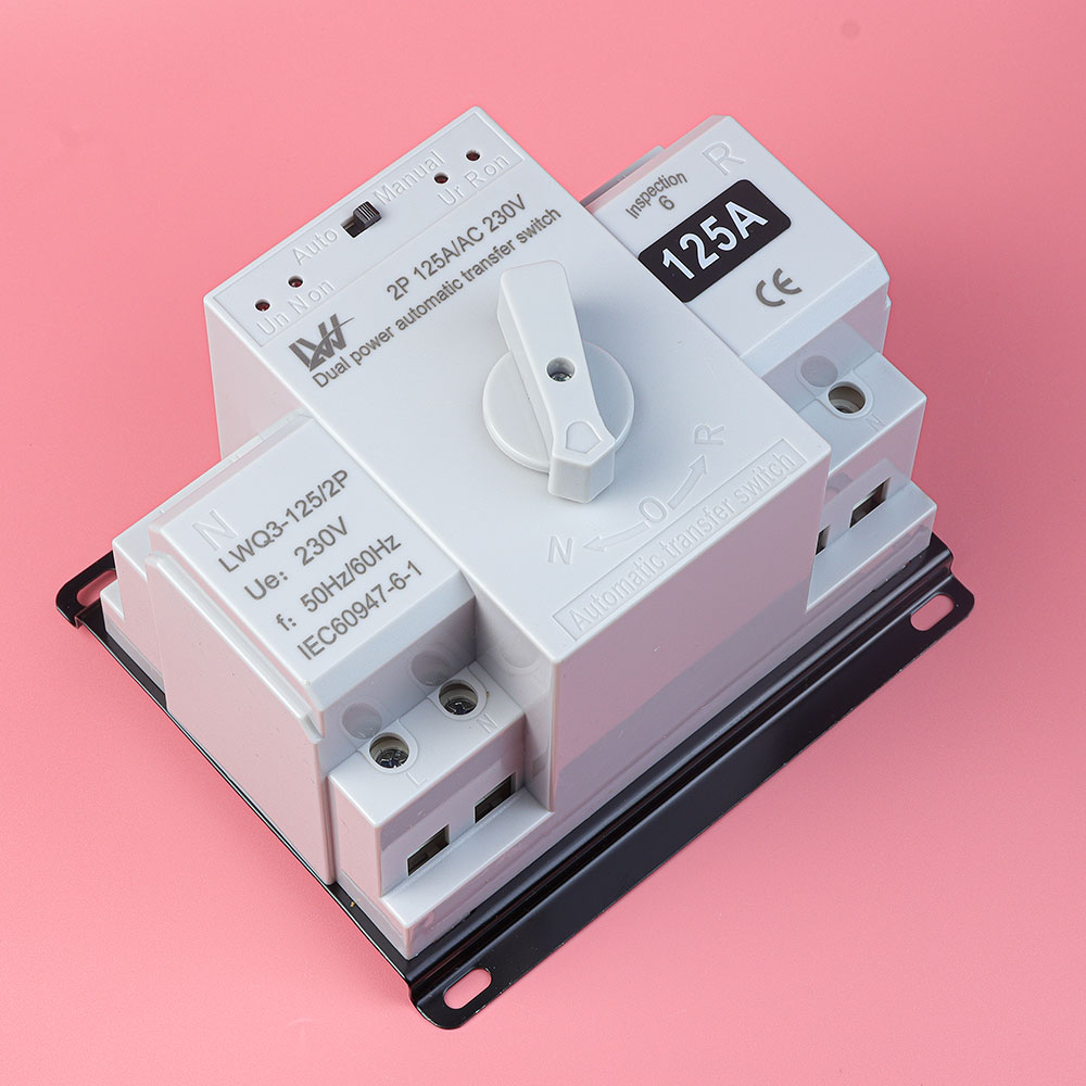 Bộ Chuyển Nguồn Tự Động 2 Nguồn Điện Đảo Chiều 2 Công Tơ LW ATS 2P 125A