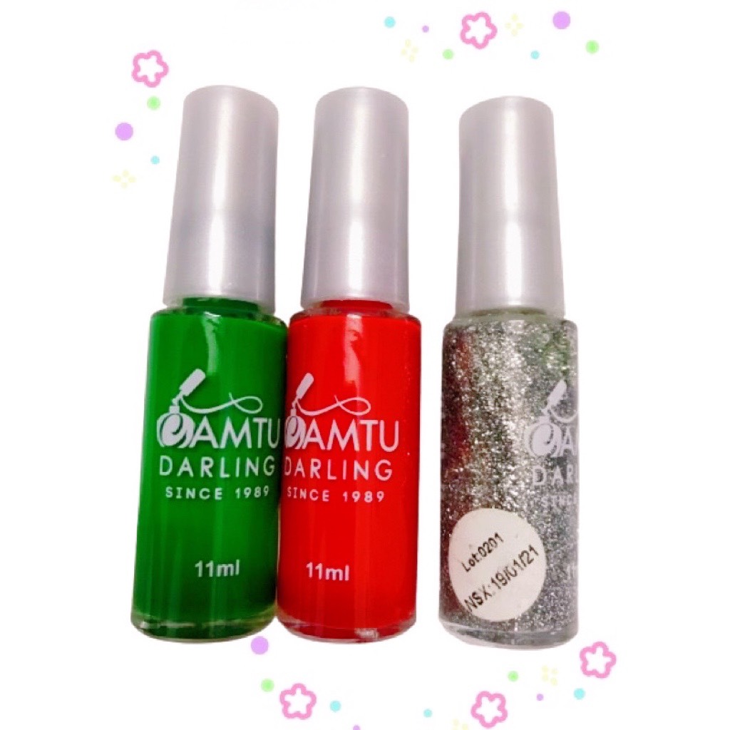 (Sỉ 6)Sơn Vẽ Nail Art, Chai Có Cọ Sẵn, Nhiều Màu, Cọ Vẽ Chuẩn Nét Thể Tích 11ml