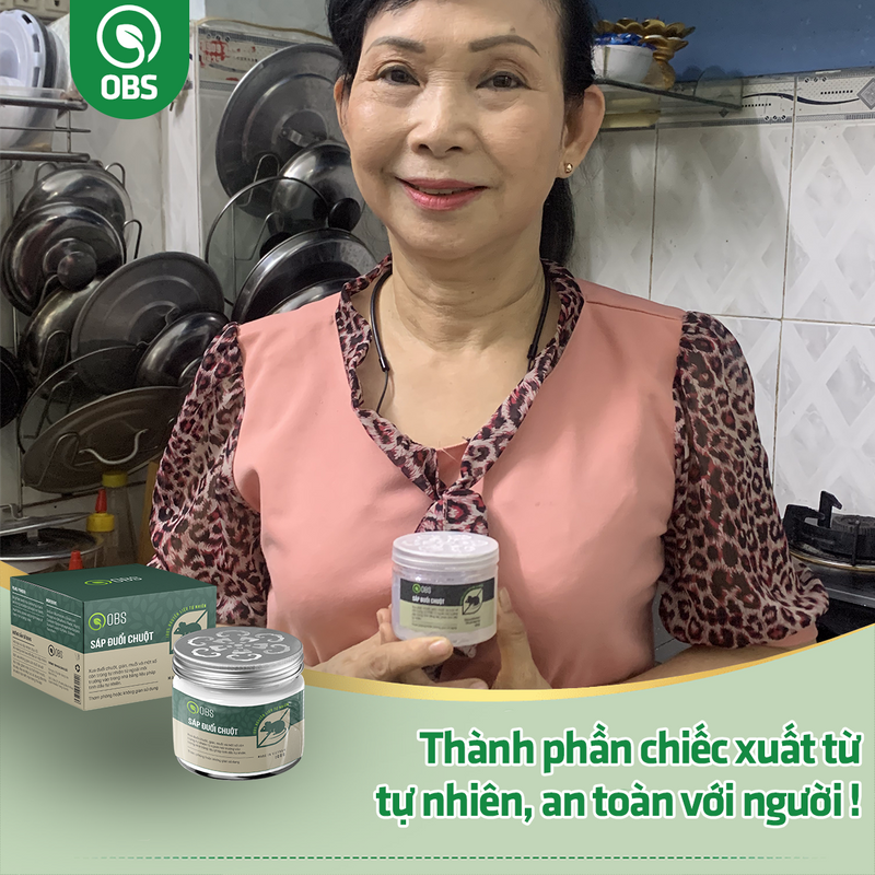 Sáp Đuổi Chuột OBS, Tinh Chất Tự Nhiên - An Toàn, Hiệu Quả - Thơm Phòng Và Không Gian Sống