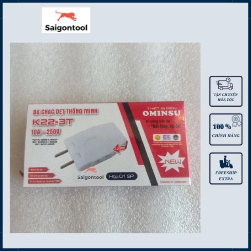 Ba chạc dẹt OMINSU/SOPOKA chịu tải 2200W đầu chia ổ điện làm 3 ổ cắm