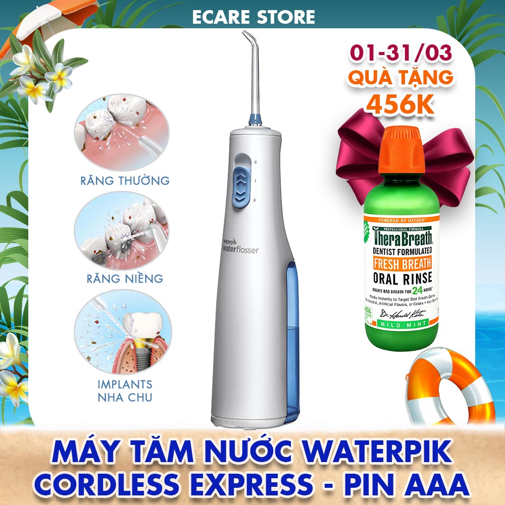 Máy tăm nước không dây dùng pin Waterpik Cordless Express WF 02E2