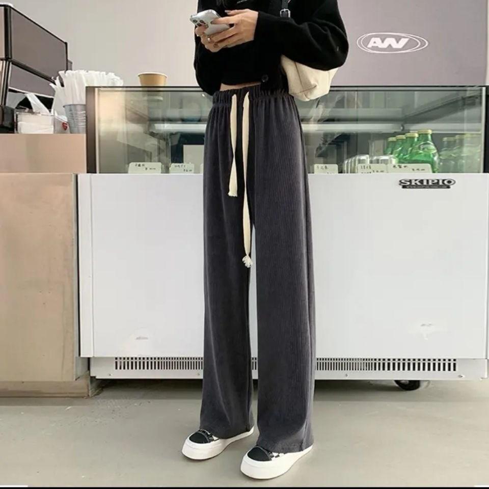 Quần Nhung Tăm Ống Rộng Nam Nữ, Quần Nhung tăm dây rút unisex 5 mầu Zinti QD30