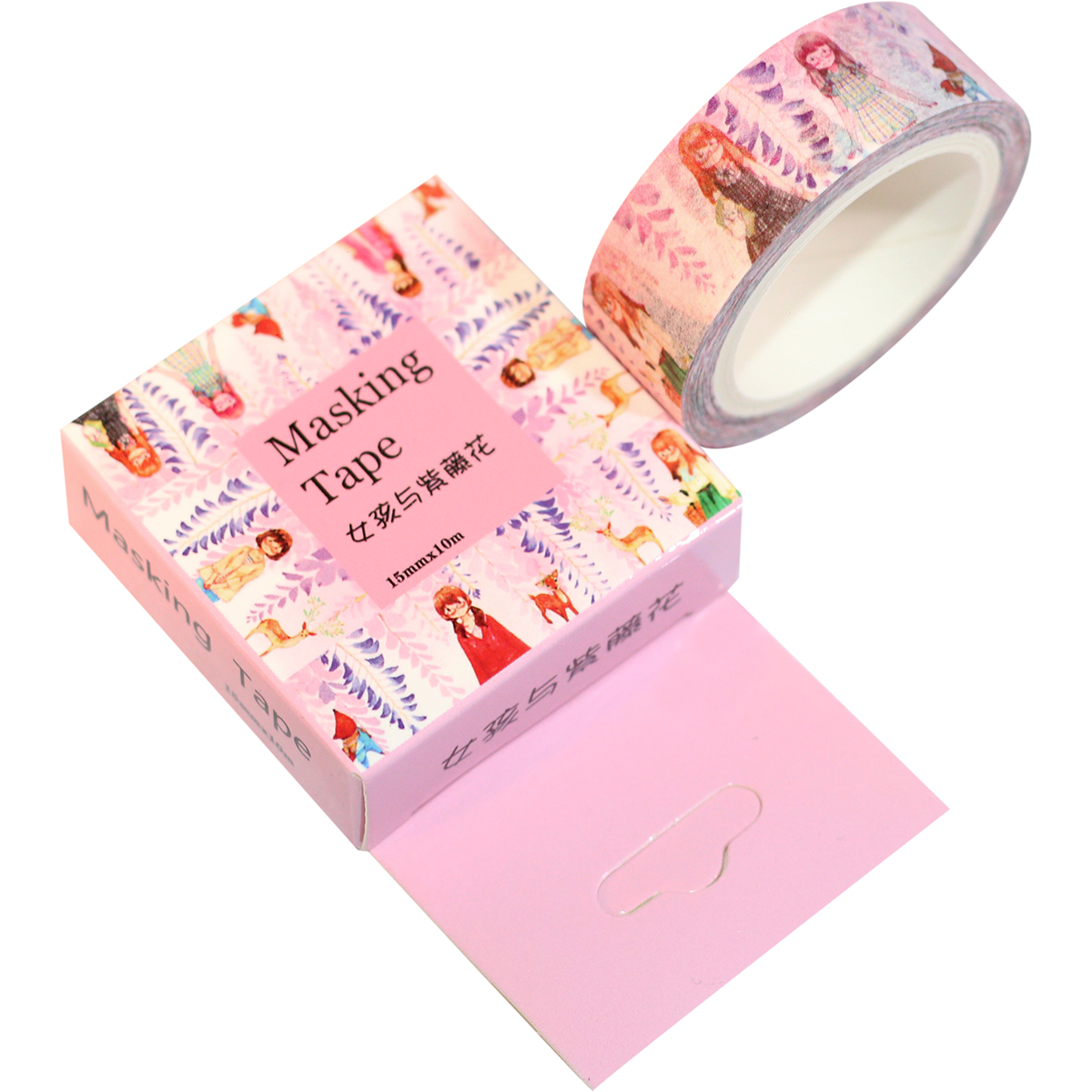 Băng Keo Giấy Trang Trí Masking Tape - Cô Gái