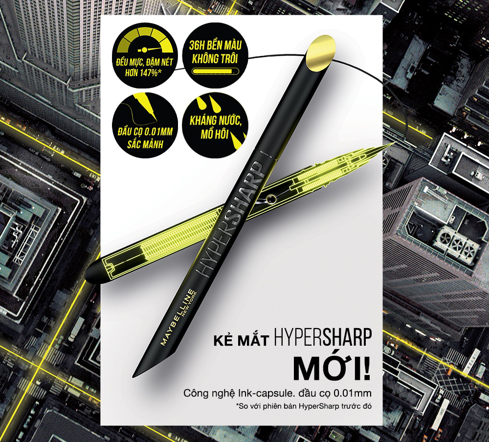 Bút Kẻ Mắt Nước Maybelline New York Hyper Sharp Extreme Liner 0.4g